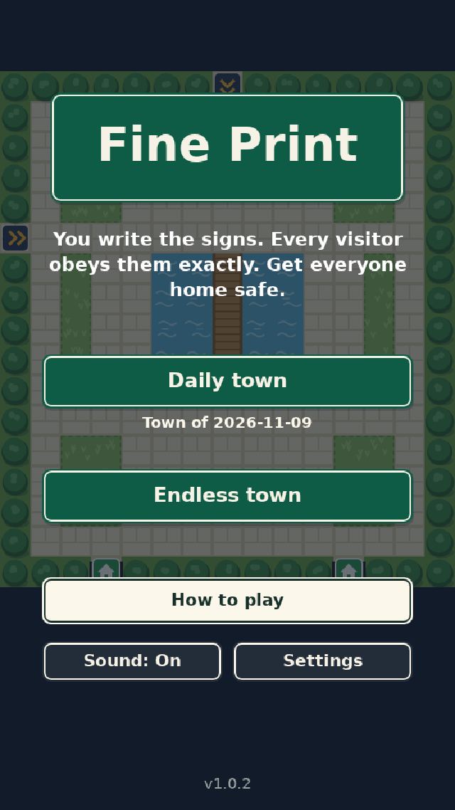 Fine Print Devlog: Making "Every Visitor Obeys Exactly" Your Fault, Not Random
